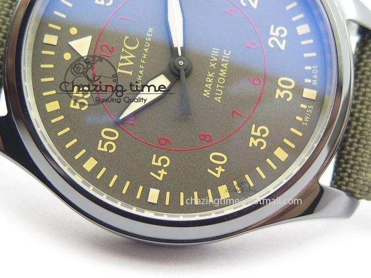 MIROTIME 0304 SunProtective MARK XVII IW324702 Real Ceramic MK Best Edition Green Dial On Green Nylon Strap A 7288